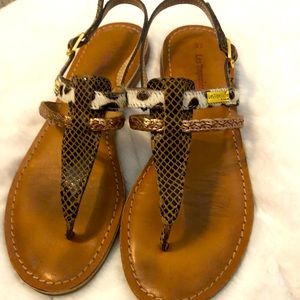 Animal Printed French Sandal made in St Tropez
